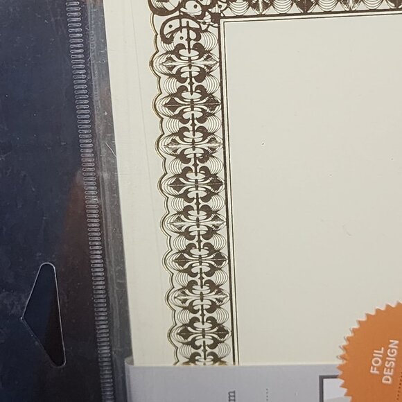 Gartner Studio Gold Foil Double Motif Printable Most Printers 15ct Certificates - Picture 7 of 16